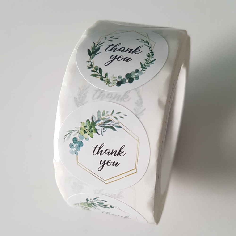 2/20$ 500 Thank You Stickers 1" inch